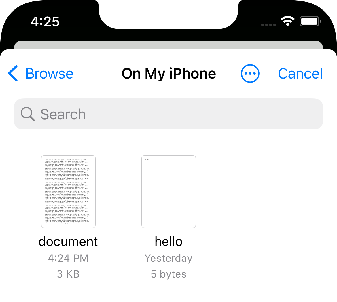 Saving through the system document picker